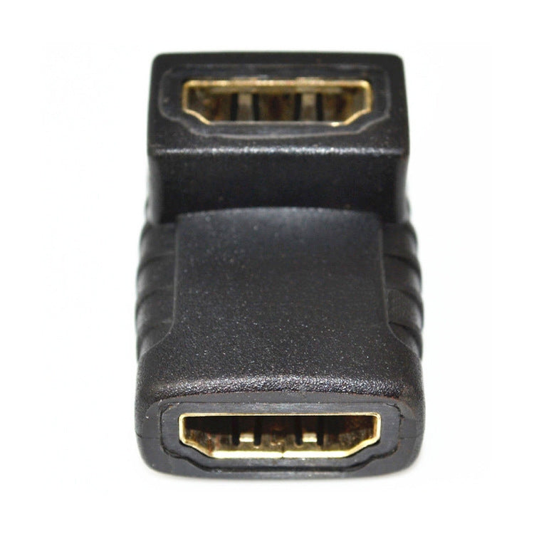 موصل زاوية HDMI (أنثى إلى أنثى) - 90 درجة (مطلي بالذهب)، HDMI أنثى إلى أنثى