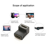 موصل زاوية HDMI (أنثى إلى أنثى) - 90 درجة (مطلي بالذهب)، HDMI أنثى إلى أنثى