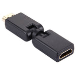 محول HDMI ذكر 19 دبوس إلى أنثى مع دوران 360 درجة (مطلي بالذهب)