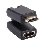محول HDMI ذكر 19 دبوس إلى أنثى مع دوران 360 درجة (مطلي بالذهب)