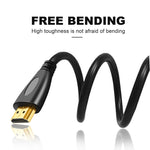 كابل Micro HDMI ذكر مطلي بالذهب 3D 1080P بطول 1 متر إلى HDMI ذكر للأجهزة المحمولة والكاميرات وجوبرو، Micro HDMI مطلي بالذهب، الطول: 1 متر
