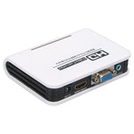 محول HDMI إلى VGA رقمي إلى تناظري مع كابل صوت فيديو بدقة 1080P لأجهزة Xbox 360 وPS3 وPS4 والكمبيوتر المحمول والتلفاز وجهاز العرض، HDMI إلى VGA (أبيض)