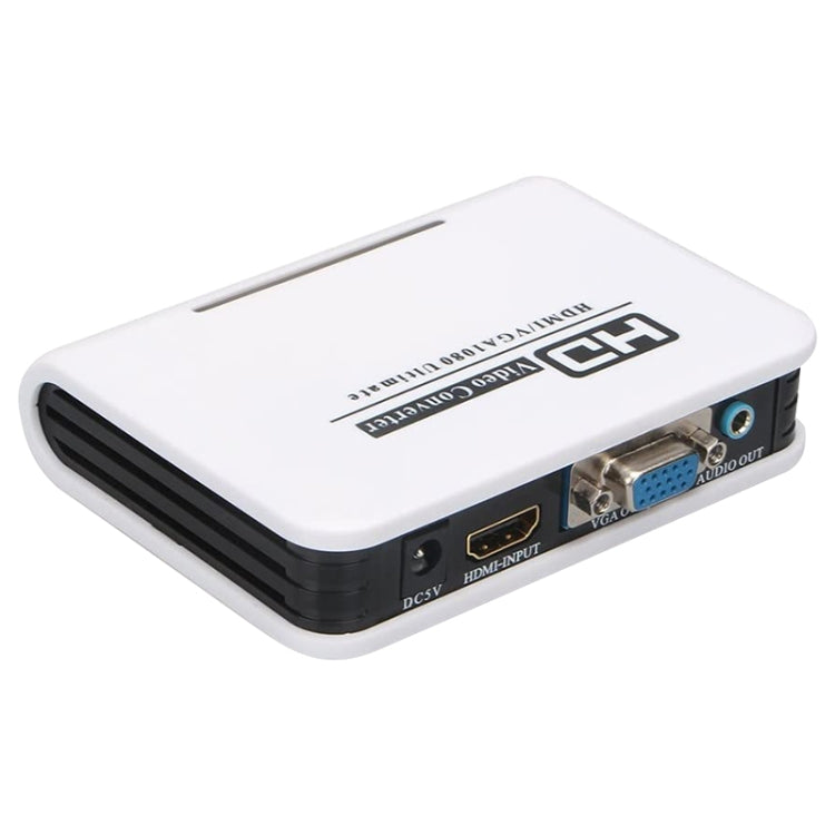 محول HDMI إلى VGA رقمي إلى تناظري مع كابل صوت فيديو بدقة 1080P لأجهزة Xbox 360 وPS3 وPS4 والكمبيوتر المحمول والتلفاز وجهاز العرض، HDMI إلى VGA (أبيض)