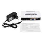 محول HDMI إلى VGA رقمي إلى تناظري مع كابل صوت فيديو بدقة 1080P لأجهزة Xbox 360 وPS3 وPS4 والكمبيوتر المحمول والتلفاز وجهاز العرض، HDMI إلى VGA (أبيض)