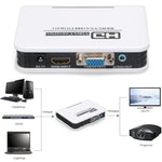 محول HDMI إلى VGA رقمي إلى تناظري مع كابل صوت فيديو بدقة 1080P لأجهزة Xbox 360 وPS3 وPS4 والكمبيوتر المحمول والتلفاز وجهاز العرض، HDMI إلى VGA (أبيض)
