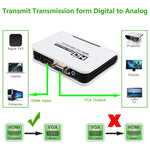 محول HDMI إلى VGA رقمي إلى تناظري مع كابل صوت فيديو بدقة 1080P لأجهزة Xbox 360 وPS3 وPS4 والكمبيوتر المحمول والتلفاز وجهاز العرض، HDMI إلى VGA (أبيض)
