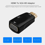 محول HDMI إلى VGA وصوت بدقة Full HD 1080P للتلفاز عالي الدقة / الشاشة / جهاز العرض، HDMI ذكر إلى VGA + صوت (أسود)، HDMI ذكر إلى VGA + صوت (أبيض)