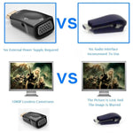 محول HDMI إلى VGA وصوت بدقة Full HD 1080P للتلفاز عالي الدقة / الشاشة / جهاز العرض، HDMI ذكر إلى VGA + صوت (أسود)، HDMI ذكر إلى VGA + صوت (أبيض)
