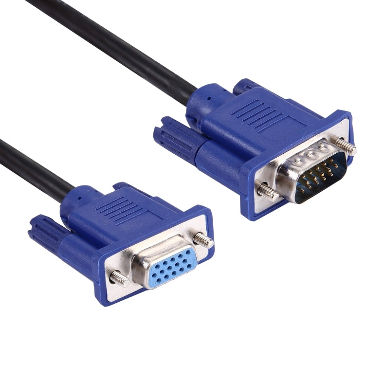 كابل VGA 15 دبوس ذكر إلى VGA 15 دبوس أنثى بجودة جيدة لشاشة LCD، جهاز عرض، إلخ، الطول: 1.5 متر