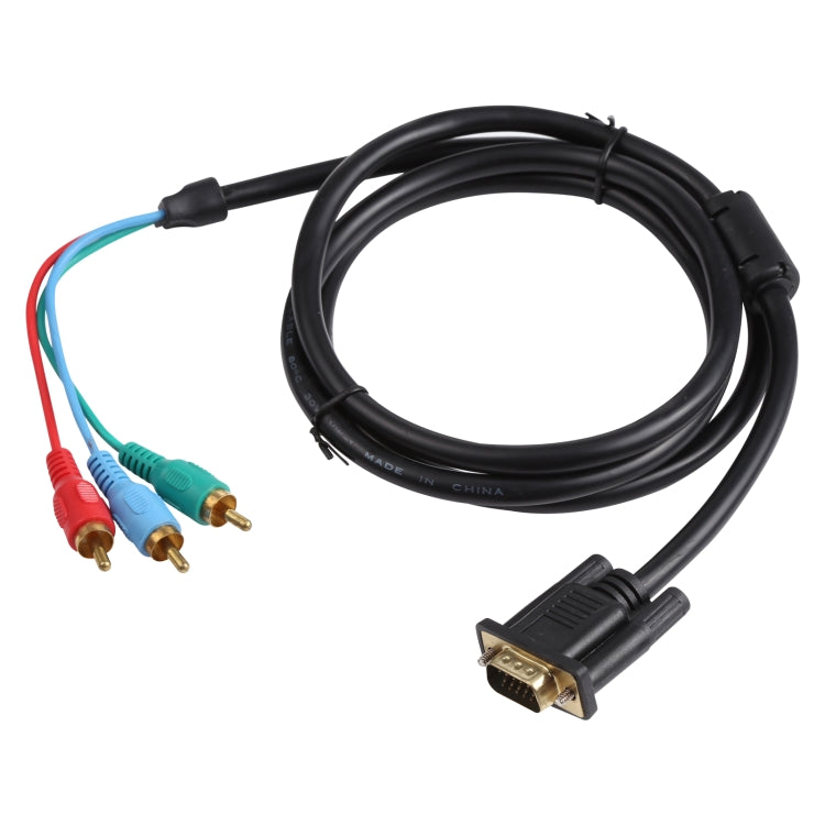كابل VGA بطول 1.5م إلى 3RCA RGB، VGA إلى RGB