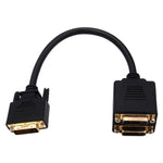 كابل محول DVI 24+1 دبوس ذكر إلى 2 DVI أنثى، الطول: 30سم، 2 DVI 24+1 دبوس أنثى