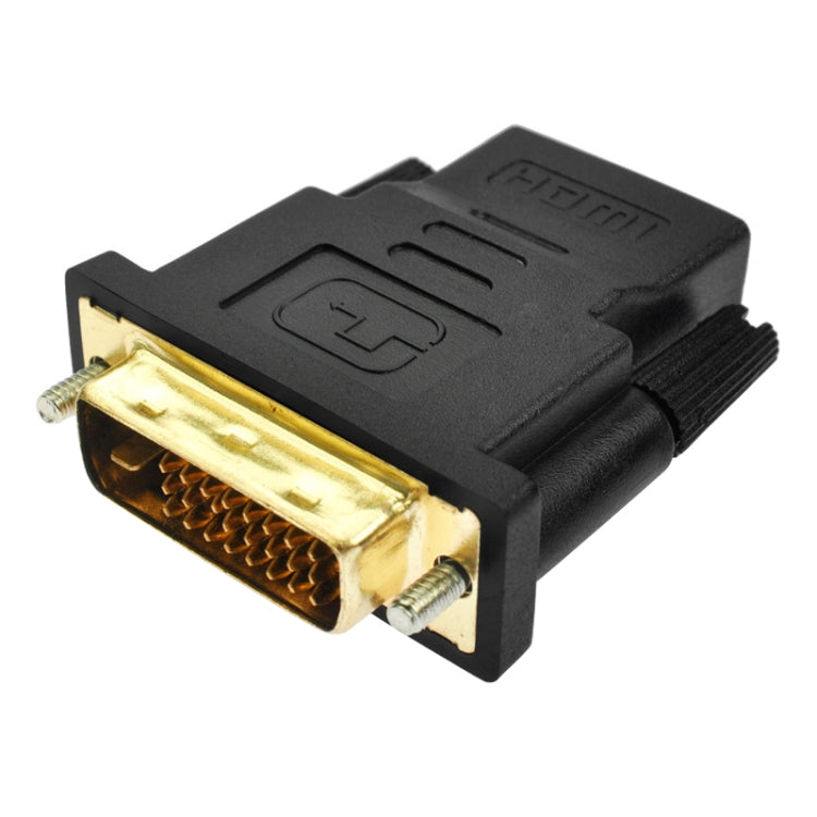 محول DVI-D 24+1 دبوس ذكر إلى HDMI 19 دبوس أنثى لشاشة / تلفاز عالي الدقة