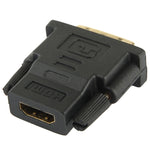 محول DVI-D 24+1 دبوس ذكر إلى HDMI 19 دبوس أنثى لشاشة / تلفاز عالي الدقة