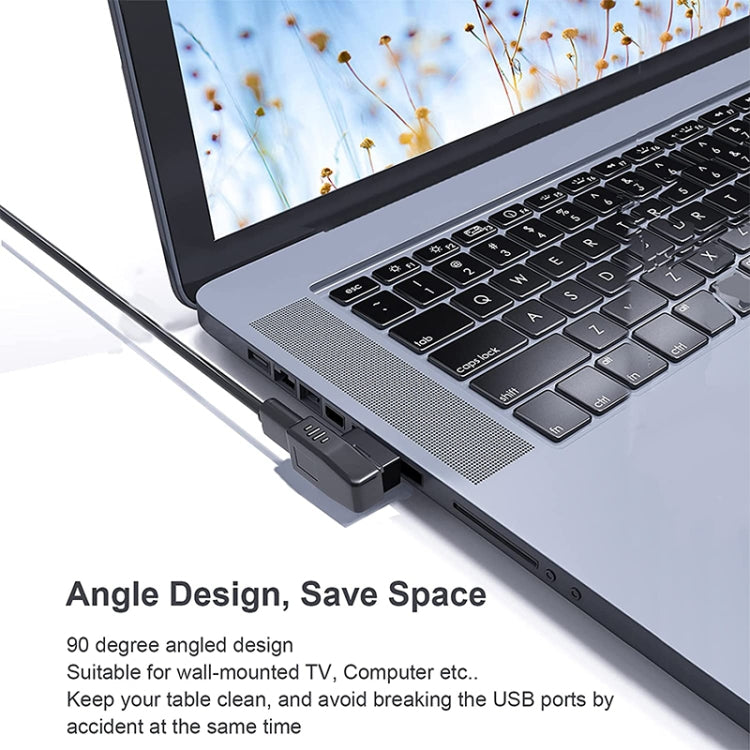 محول USB 2.0 AM إلى AF بزاوية 90 درجة، يدعم وظيفة OTG، بزاوية 90 درجة لليمين، بزاوية 90 درجة لليسار