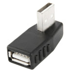 محول USB 2.0 AM إلى AF بزاوية 90 درجة، يدعم وظيفة OTG، بزاوية 90 درجة لليمين، بزاوية 90 درجة لليسار