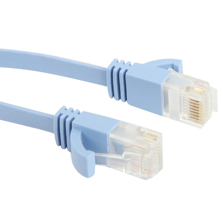 كابل شبكة إيثرنت LAN فائق النحافة مسطح 10م، CAT6، الطول: 10م (أزرق فاتح)