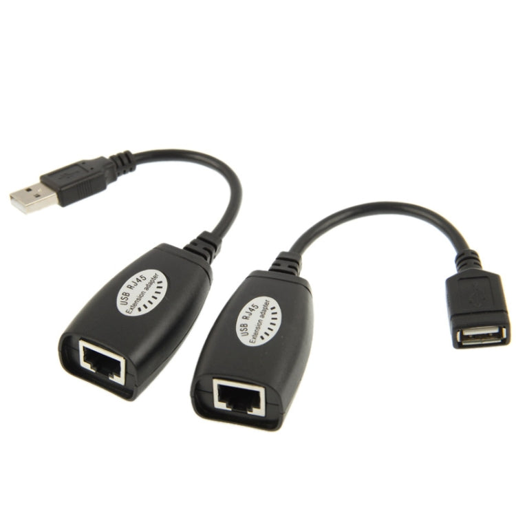 ممدد USB إلى RJ45 بطول 50 متر بواسطة كابل Cat5e، منفذ USB واحد