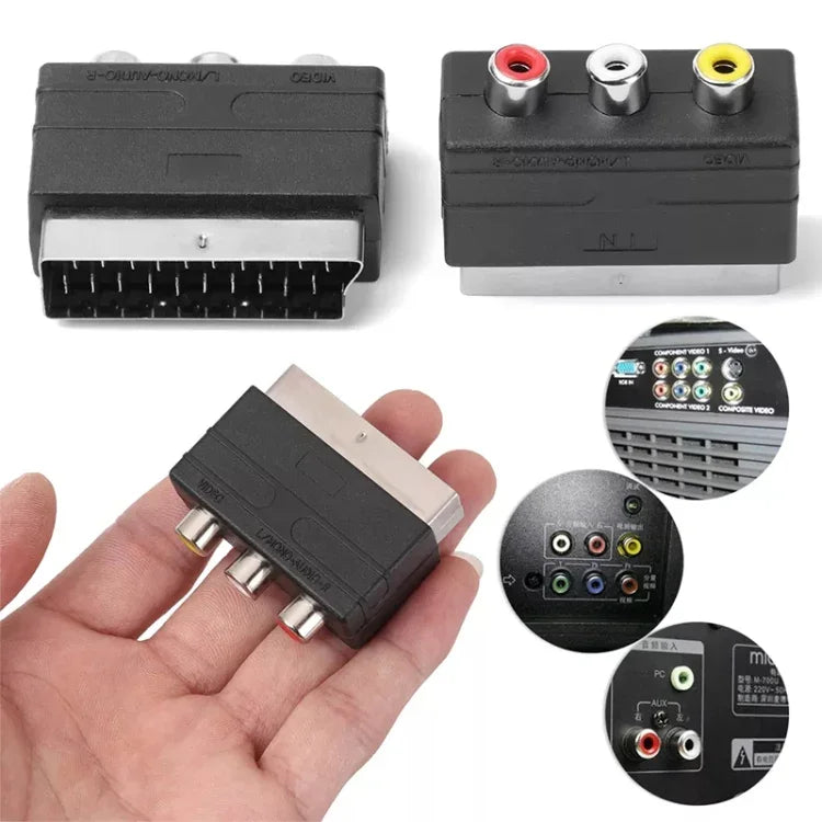 محول AV إلى 20 دبوس ذكر SCART، AV