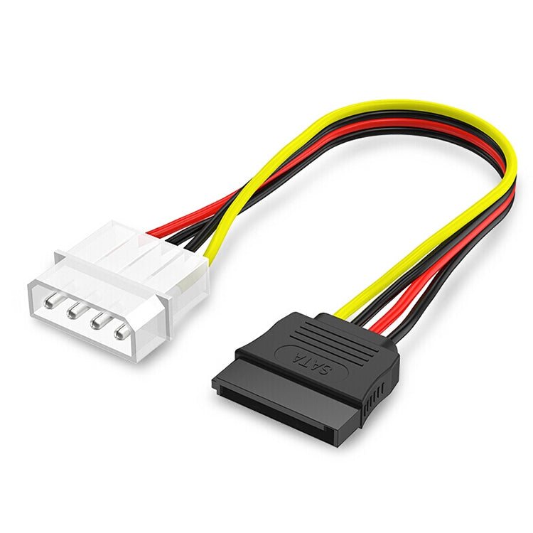 محول كابل طاقة من IDE 4 دبوس إلى Serial ATA SATA (15 سم)، مادة: ألومنيوم + ماغنيسيوم، 4 دبوس IDE إلى SATA