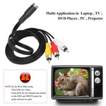 كابل محول ذكر 4 دبابيس S-Video إلى 3 RCA AV للتلفاز، الطول: 1.5م، S-Video إلى AV 3RCA ذكر
