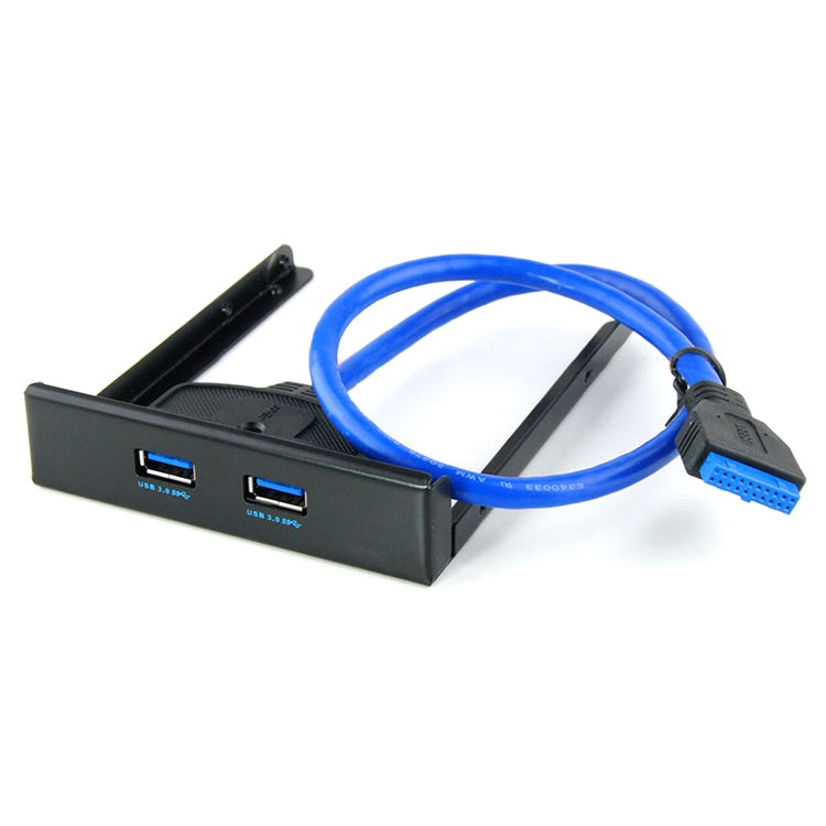كابل حامل لوحة أمامية USB 3.0 لمنفذ قرص مرن 20 دبوس 2 منافذ HUB، 2 منافذ USB 3.0 (أسود)