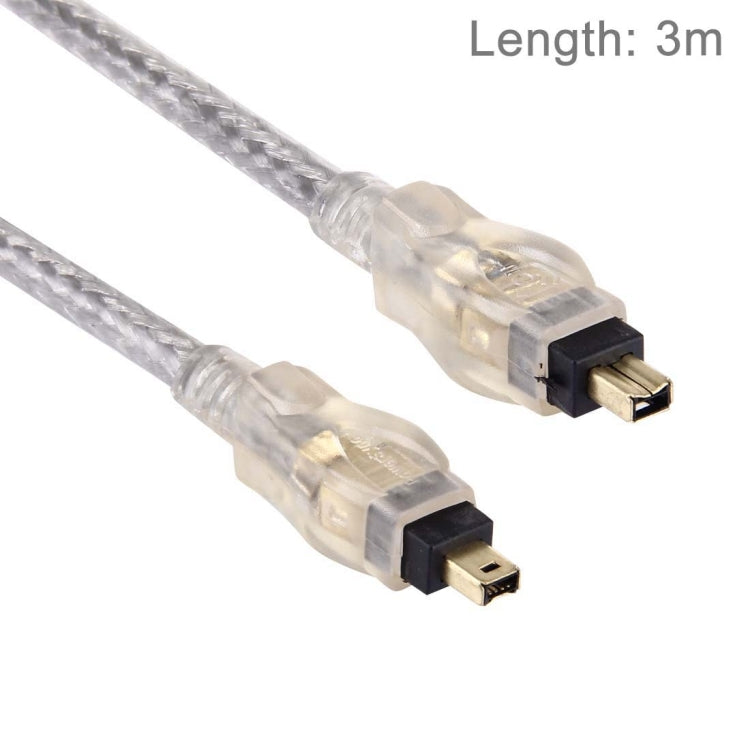 كابل Firewire IEEE 1394 عالي الجودة 4 دبابيس ذكر إلى 4 دبابيس ذكر، الطول: 3 م (مطلي بالذهب)، 4 دبابيس إلى 4 دبابيس (3 م)