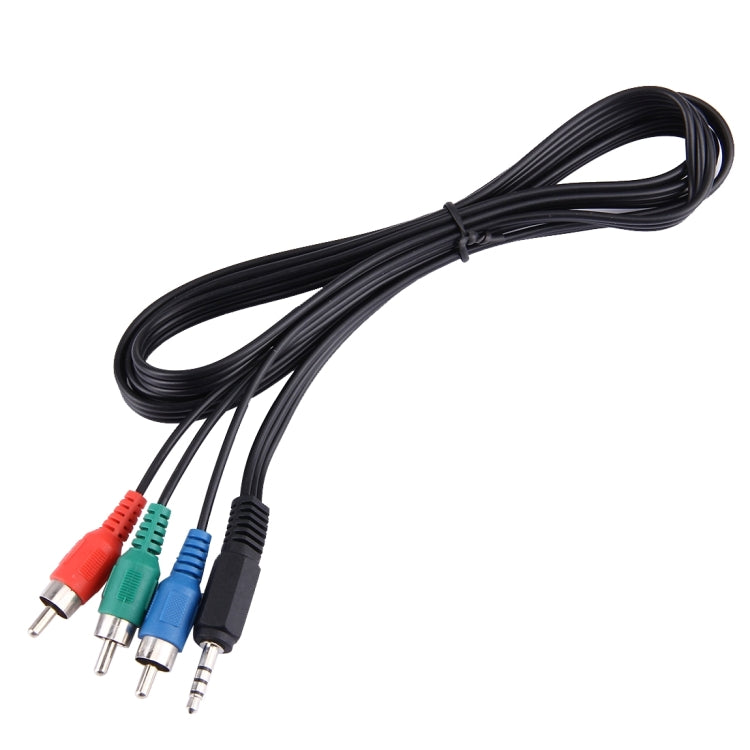 كابل فيديو مكون RGB جاك 3.5 مم بطول 1.5 متر، من 3.5 مم إلى 3 RCA