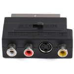كابل SCART ذكر إلى أنثى مع مآخذ AV مركبة + S-Video، منفذ AV + S-Video ذهبي