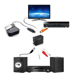 محول صوت RCA تماثلي إلى بصري رقمي Toslink (أسود)، 2 RCA إلى Spdif+Coaxial