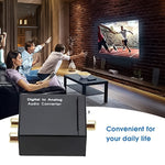 محول صوت RCA تماثلي إلى بصري رقمي Toslink (أسود)، 2 RCA إلى Spdif+Coaxial
