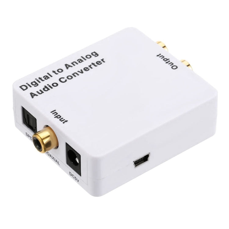 محول صوت رقمي إلى تماثلي / فك ترميز صوت صغير، الحجم: 72 × 55 × 20 مم، Spdif+Coaxial إلى 2 RCA + 3.5 مم