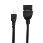 محول USB A أنثى إلى Micro USB 5 دبابيس ذكر بطول 10 سم مع OTG