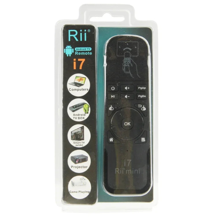 لوحة مفاتيح تحكم جوي لاسلكية Rii i7 صغيرة لأجهزة HTPC / صندوق تلفاز أندرويد / Xbox360، Rii i7