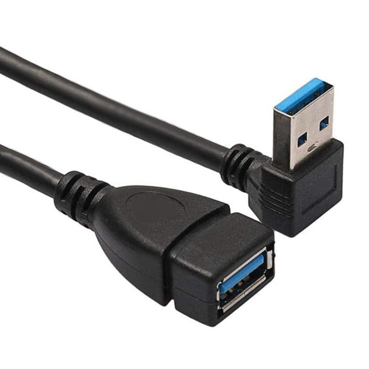 كابل تمديد USB 3.0 بزاوية 90 درجة من ذكر إلى أنثى، الطول: 15 سم، زاوية منخفضة AM إلى AF، الطول: 15 سم