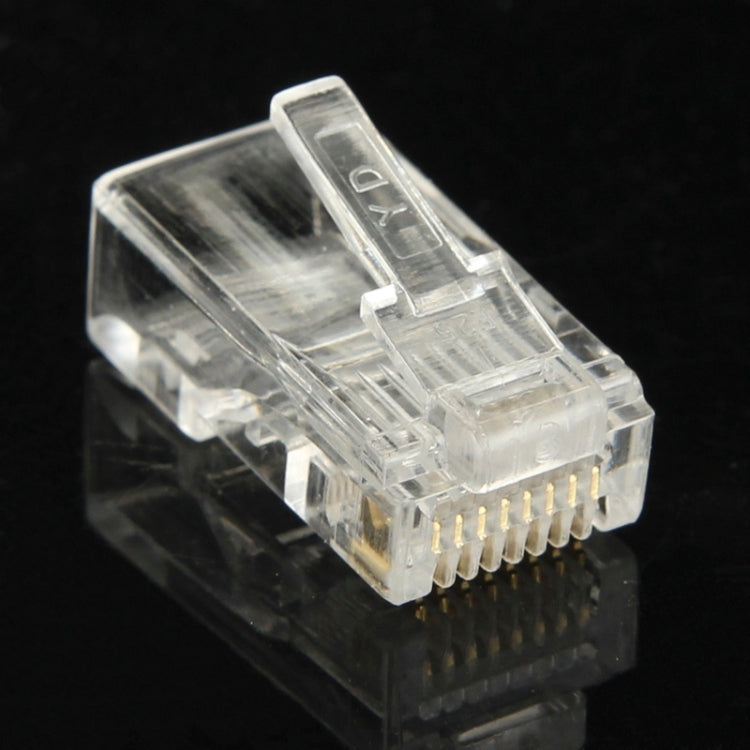 100 قطعة / عبوة موصل RJ45 قابس معياري، ذهبي: 3u، ذهبي: 3u