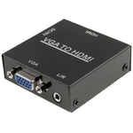 صندوق مقياس HDMI Mini VGA إلى HDMI بدقة HD 1080P مع محول صوت وفيديو رقمي للكمبيوتر / التلفاز عالي الدقة، HD 1080P