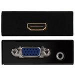 صندوق مقياس HDMI Mini VGA إلى HDMI بدقة HD 1080P مع محول صوت وفيديو رقمي للكمبيوتر / التلفاز عالي الدقة، HD 1080P