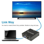 صندوق مقياس HDMI Mini VGA إلى HDMI بدقة HD 1080P مع محول صوت وفيديو رقمي للكمبيوتر / التلفاز عالي الدقة، HD 1080P