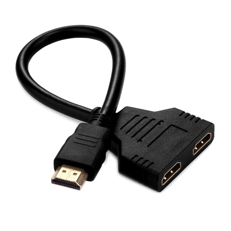 كابل محول مقسم HDMI بطول 30 سم من منفذ ذكر 1080P HDMI إلى منفذين أنثى، 1 إلى 2