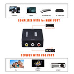محول فيديو صغير VK-126 بدقة HD من HDMI إلى AV/CVBS، HDMI إلى AV/CVBS