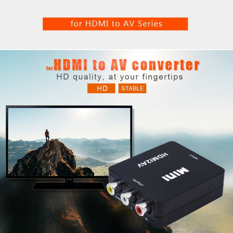 محول فيديو صغير VK-126 بدقة HD من HDMI إلى AV/CVBS، HDMI إلى AV/CVBS