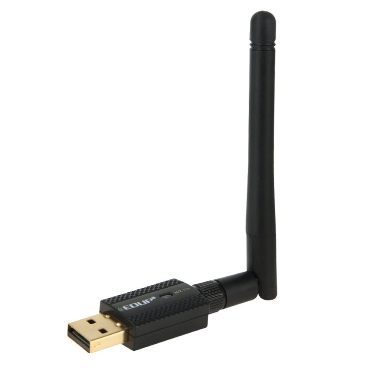 محول واي فاي USB صغير EDUP EP-N1581 802.11n/g/b بسرعة 300Mbps بتردد 2.4GHz مع هوائي خارجي، EP-N1581