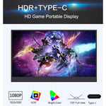 شاشة LED محمولة مقاس 15.6 بوصة بدقة 1080P تدعم HDR، 15.6 بوصة 1080P