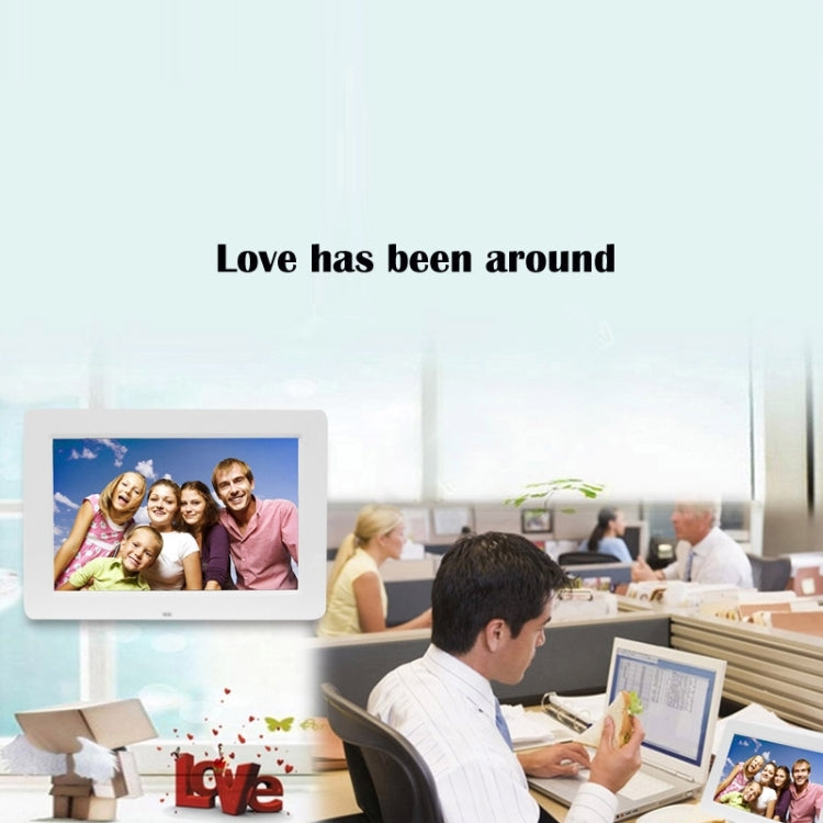 إطار صور رقمي بشاشة LED عريضة مقاس 13 بوصة بدقة 1024 × 768 / 16:9 مع حامل وجهاز تحكم عن بعد، يدعم SD / MicroSD / MMC / MS / XD / USB فلاش ديسك، 13 بوصة