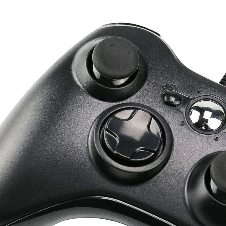 يد تحكم سلكية USB 2.0 لجهاز XBOX360، توصيل وتشغيل، طول الكابل: 2.5 م، لـ XBOX360، لـ XBOX360 (أسود)