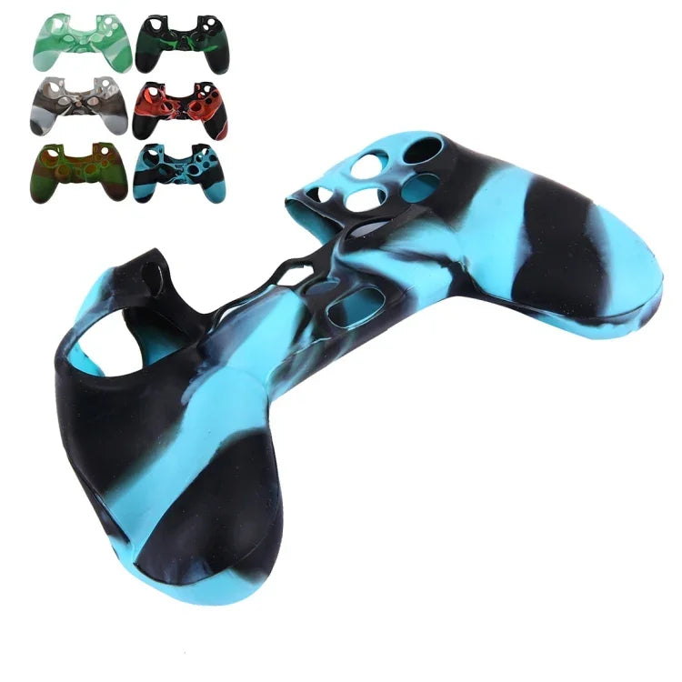 غطاء حماية سيليكون تمويهي لوحدة تحكم PS4، تسليم لون عشوائي، FS-03