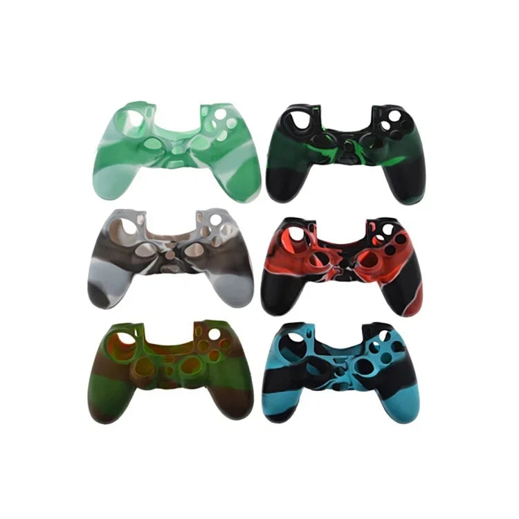غطاء حماية سيليكون تمويهي لوحدة تحكم PS4، تسليم لون عشوائي، FS-03