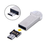 قارئ ذاكرة USB صغير على نمط أندرويد مع منفذ Micro USB OTG