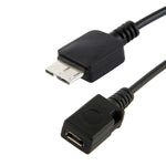 كابل USB AF إلى Micro USB 3.0 + Micro USB 2.0 لجالاكسي نوت III / N9000، الطول: 20 سم (أسود)