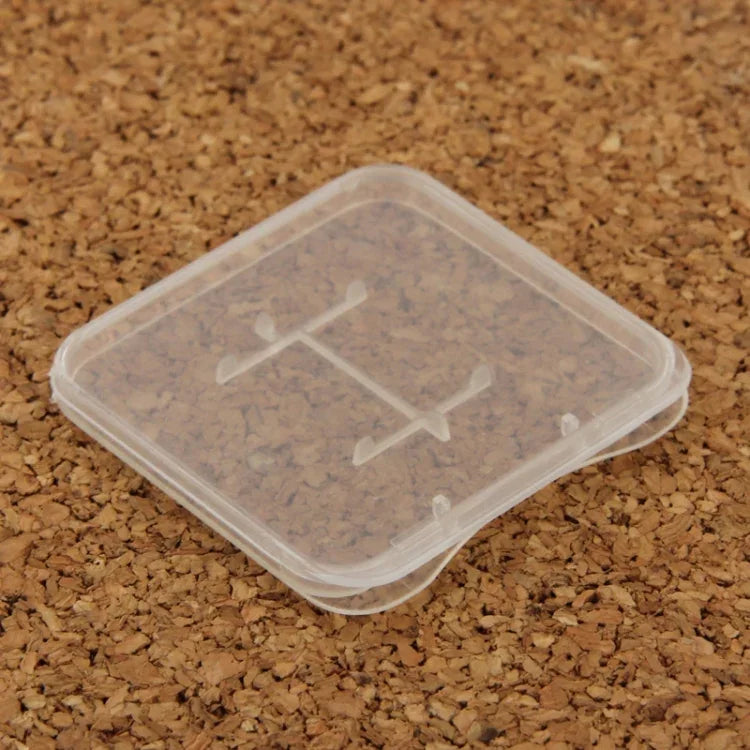 100 قطعة علبة تخزين بلاستيكية شفافة لبطاقات Micro SD (بطاقة TF)، بطاقة TF